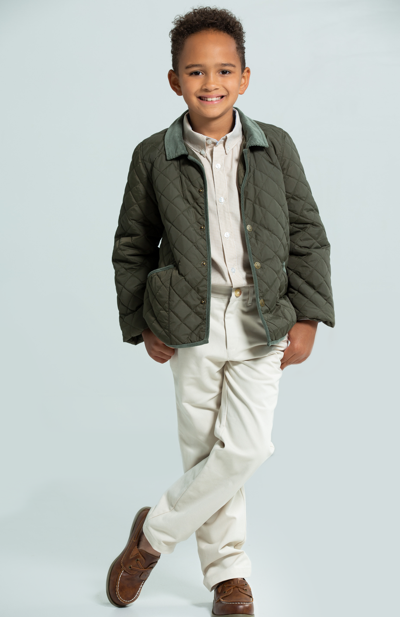 Classic Quilted Jacket Olive 1Z 2Z 3Z Baby Toddler Boutique