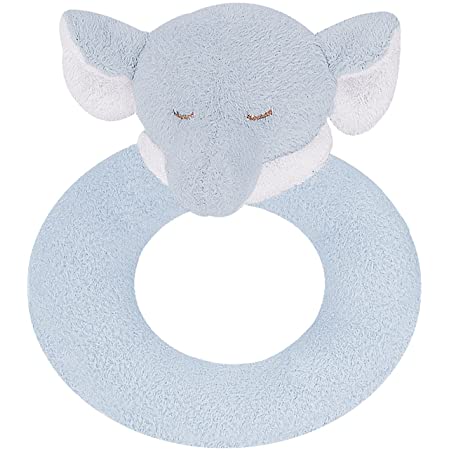 Blue Elephant Ring Rattle