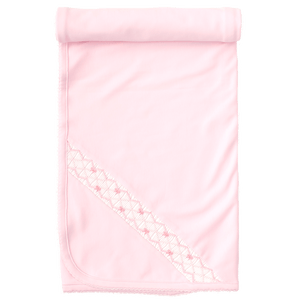 CLB Summer Bows Pink Blanket with Hand Smocking