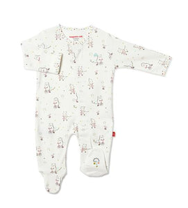 Welcome Baby Organic Cotton Magnetic Footie