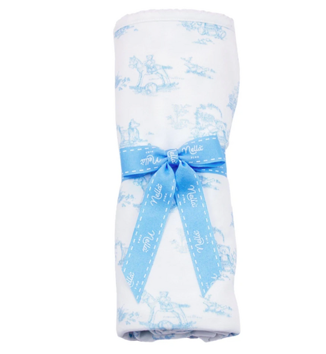 Blue Toile Blanket