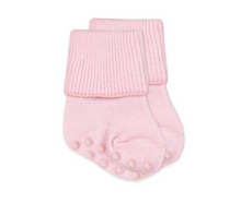 Non-Skid Smooth Toe Organic Cotton Turn Cuff Socks
