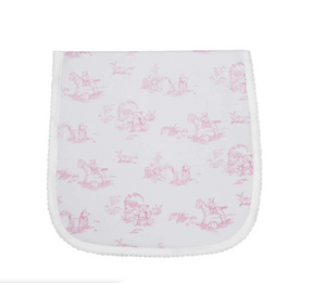 Toile Burp Cloth in Pink