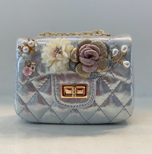 Floral Shiny Quilted Purse