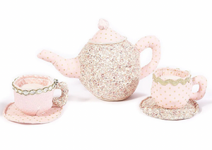 Floral Stuffed Toy Tea Set