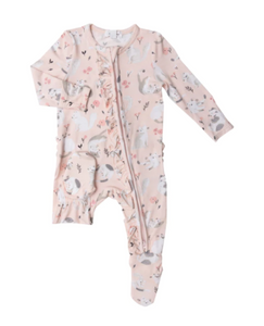 Pretty Kittens 2 Way Ruffle Zipper Footie
