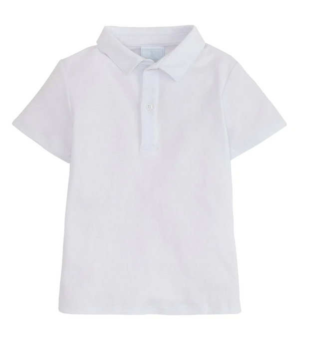 Short Sleeve Solid Polo - WHITE