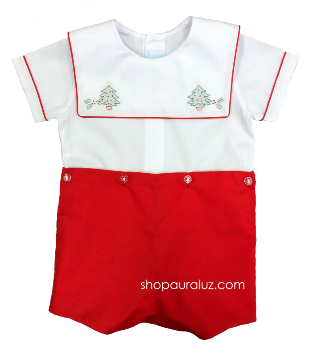 Christmas Tree Embroidered Boy suit
