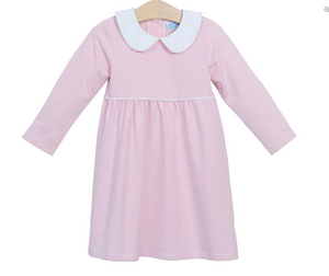 Claire Long Sleeve Dress In Pink, Red, or Light Blue Stripe