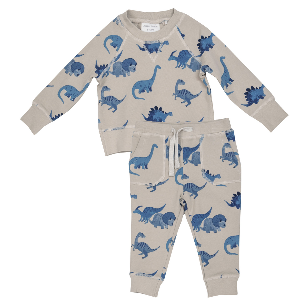 Dino Raglan Sweatshirt And Jogger Set