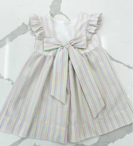 Pastel Star Seersucker Florence Dress