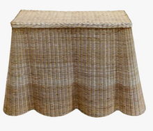 Small wicker scalloped table