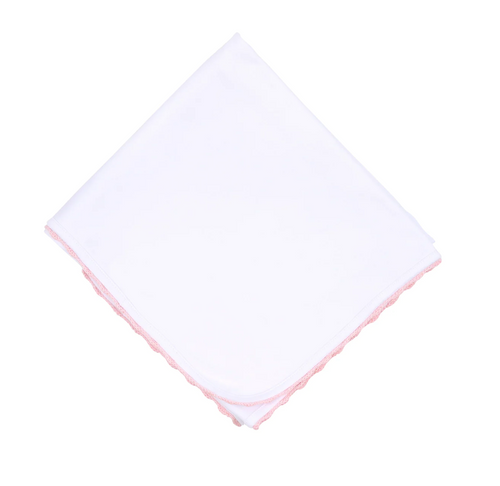 Baby Joy Receiving Blanket- Light Blue or Pink