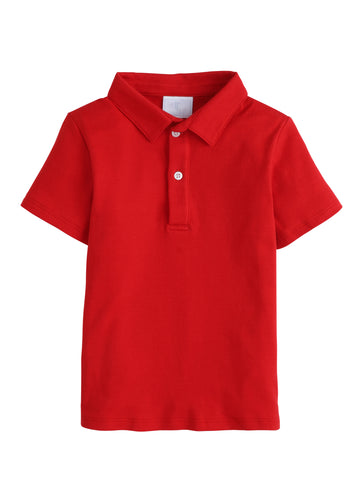 Short Sleeve Solid Polo - RED