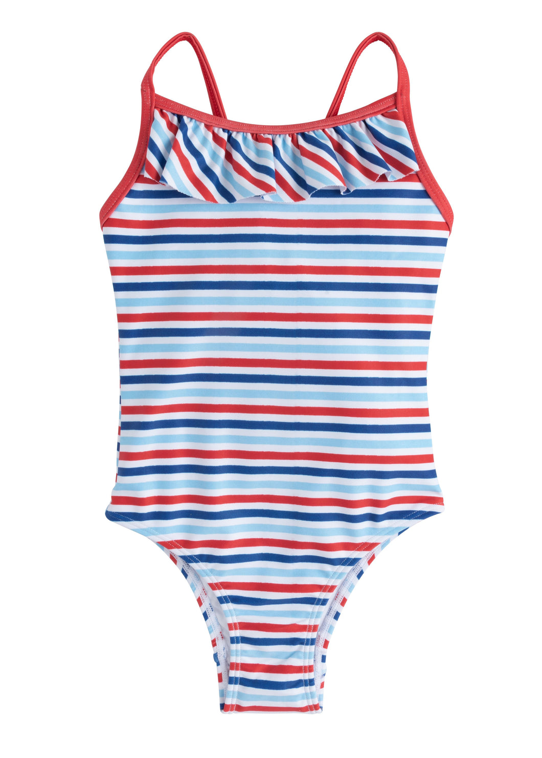 Ruffled Berkley Swimsuit in Patriotic Stripe
