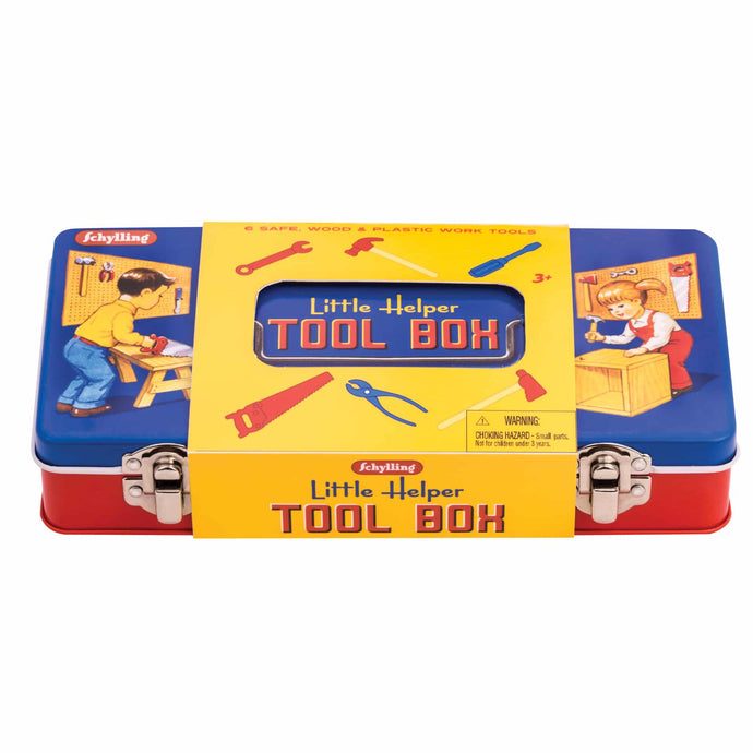 Tin Tool Box with Tools