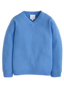 V-Neck Sweater in Airy Blue