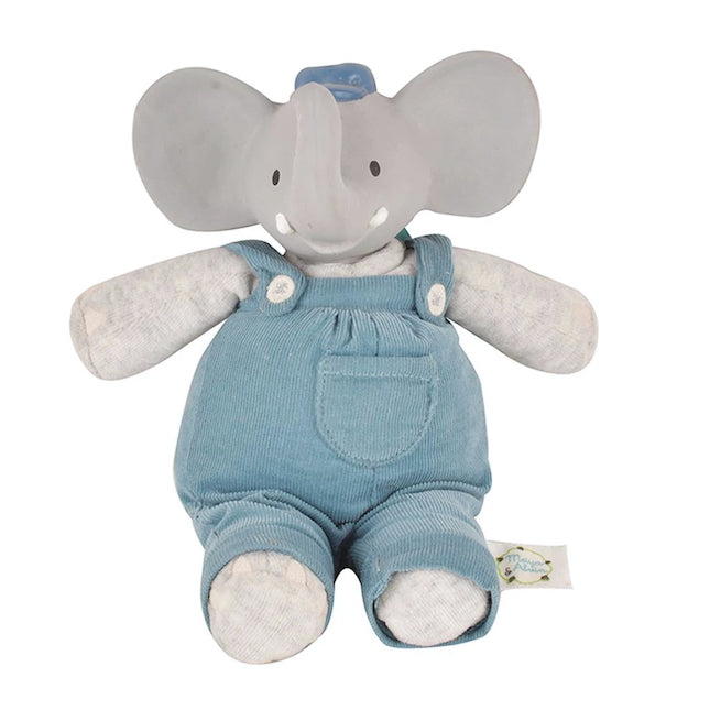 Alvin the Elephant Plush with Natural Rubber Teether Head