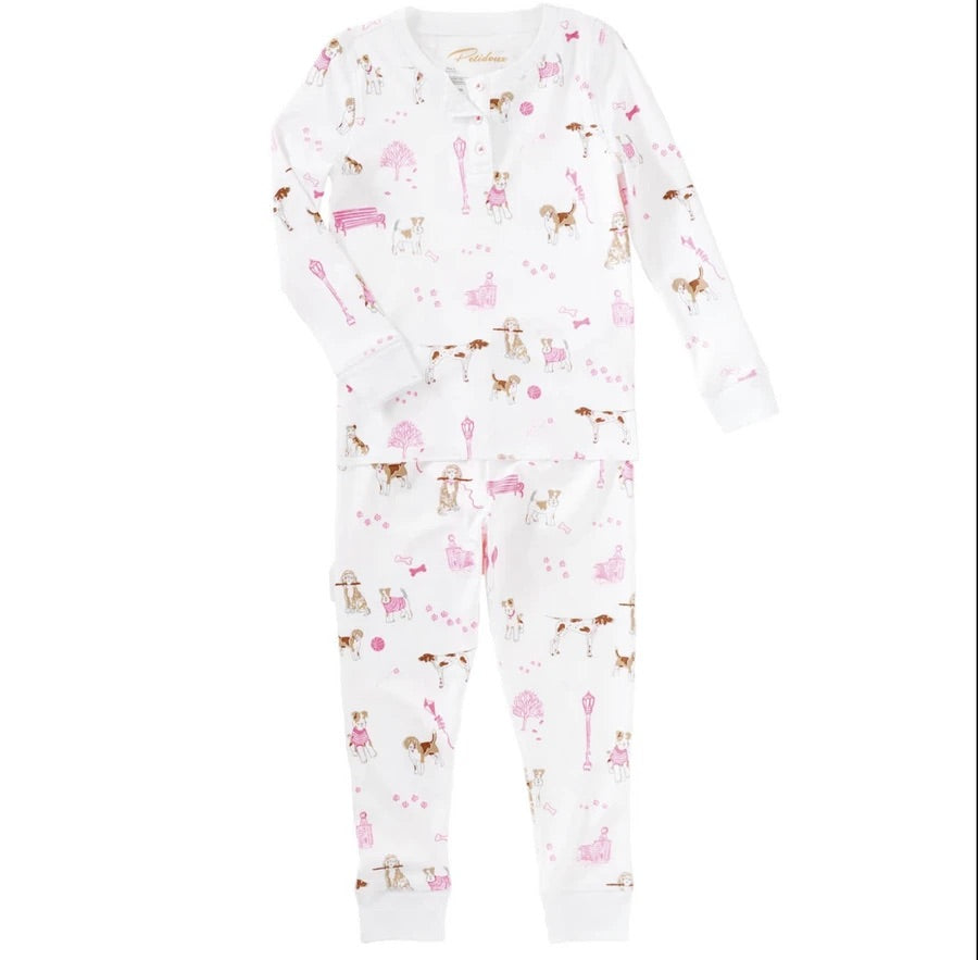 Pink Pawprints in the Park 2-pc PJ