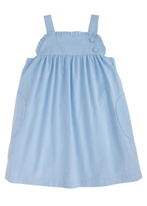 Ruffled Jumper in Light Blue Corduroy