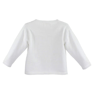 White Toddler Classic Cardigan