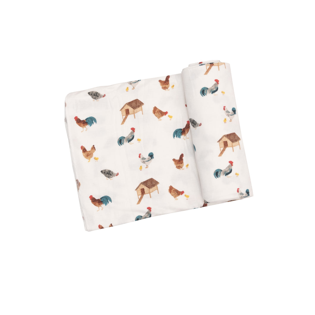 Chicken Coops Swaddle Blanket
