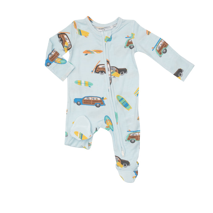 Woody Surf Sharks 2-Way Zipper Footie