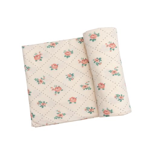 Rose Dot Grid Swaddle Blanket