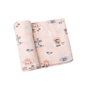 Tea Party Swaddle Blanket